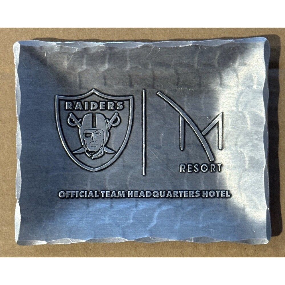 Raiders & M Resort Wendell August * 5" x 4" Hammered Textured Pewter Tray/Dish